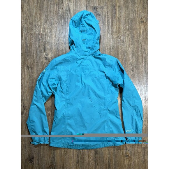 Mountain Hardwear Women's Rain Jacket Large Blue Dry Q Full Zip Hooded - Picture 10 of 13